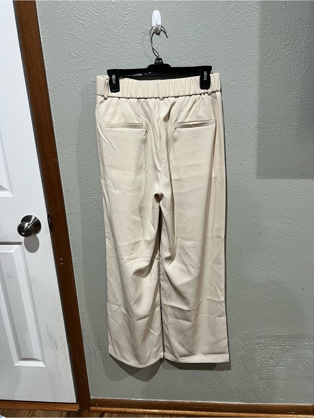 Cream Wide-Leg Trousers - Women - Picture 2 of 2